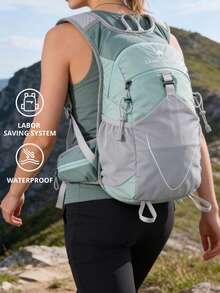 CAMEL CROWN Casual Sports Backpack, Outdoor Cycling Hiking Bag, Lightweight Travel Backpack - Pale Misty Green - View 2