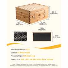 Bee Hive Deep Box Starter Kit, 100% Beeswax Coated Natural Fir Wood, Langstroth Beehive Kit With 10 Frames And Foundations, Transparent Acrylic Bee Windows For Beginners And Pro Beekeepers - 10 Frames 7.1 Kg - View 7