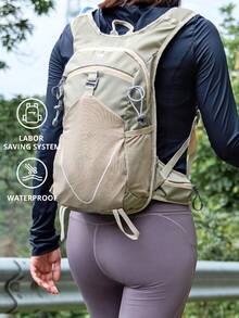 CAMEL CROWN Casual Sports Backpack, Outdoor Cycling Hiking Bag, Lightweight Travel Backpack - Khaki - View 2