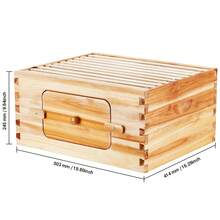 Bee Hive Deep Box Starter Kit, 100% Beeswax Coated Natural Fir Wood, Langstroth Beehive Kit With 10 Frames And Foundations, Transparent Acrylic Bee Windows For Beginners And Pro Beekeepers - 10 Frames 7.1 Kg - View 11