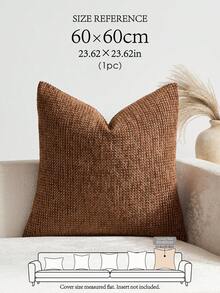 1pc/2pcs Brick Red (Pillow Insert Not Included) Multi-Color Textured Throw Pillow Cover, Modern Farmhouse Chenille 3D Textured Soft Cushion Cover, Suitable For Daily Bedroom, Dining Room, Bed, Sofa, Car, Decorative Pillow Case, All Seasons - Rust - View 14