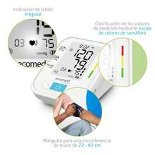 Avant Medisana BU95E Ecomed Arm Blood Pressure Monitor, Automatic Digital Blood Pressure Monitor With Large LCD Screen, WHO Color Scale, Dual Memory For 90 Records, Adjustable Cuff 22-42 Cm, Home Family Health Management - Upper Arm Blood Pressure Monitor - View 3