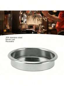 L LEESEPH 1pc Coffee Machine Blind Filter, 51/54/58mm Stainless Steel Backflush Insert Blind Filter, Espresso Machine Cleaning Disc, Place In Portafilter For Coffee Machine Backflushing, Coffee Machine Cleaning Accessory, Back To School Essential - Silver - View 6