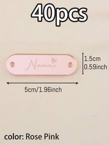 Custom Acrylic Clothing Labels, Personalized Name Clothing Tags, Mirror Style Clothing Accessories, Custom Premium Labels, Sew-On Name Tags, Sewing Supplies, Personalized Gifts, Handmade Labels - Style a - View 9