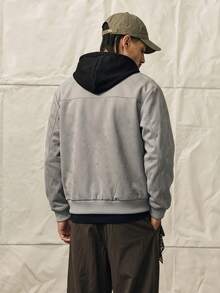 Norleigh Men's Loose Fit Motorcycle Leather Jacket With Hood, New Autumn/Winter Design - Grey - View 2