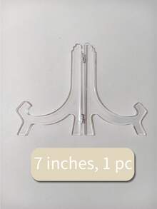 Modern Minimalist Transparent Display Stand, Picture Frame Phone Holder, Photo Frame Stand, Bowl Plate Tea Cake Acrylic Stand, Plate Rack, Medal Certificate Base, Porcelain Plate Stand, Tea Cake Rack Base, Transparent Plate Rack, Tablet Book Photo Frame Picture Frame Clock Stand, Tea Cake Rack, Photo Frame Display Stand, Ornament Medal Display Stand, Home Decor, 1pc - Transparent - View 7