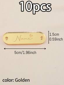 Custom Acrylic Clothing Labels, Personalized Name Clothing Tags, Mirror Style Clothing Accessories, Custom Premium Labels, Sew-On Name Tags, Sewing Supplies, Personalized Gifts, Handmade Labels - Style a - View 19