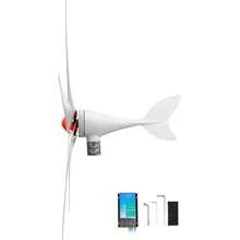 800W 12V Wind Turbine Generator, 5-Blade Wind Turbine Kit With Wind & Solar Hybrid Controller, Efficient 3-Phase AC Permanent Wind Power Generator For RV Boat Home Farm (Tower Pole Not Included) - 800W 12V Hybrid - View 8