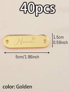 Custom Acrylic Clothing Labels, Personalized Name Clothing Tags, Mirror Style Clothing Accessories, Custom Premium Labels, Sew-On Name Tags, Sewing Supplies, Personalized Gifts, Handmade Labels - Style a - View 17