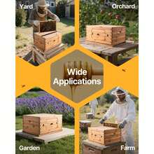 Bee Hive Deep Box Starter Kit, 100% Beeswax Coated Natural Fir Wood, Langstroth Beehive Kit With 10 Frames And Foundations, Transparent Acrylic Bee Windows For Beginners And Pro Beekeepers - 10 Frames 7.1 Kg - View 8