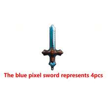 4/8pcs 77cm Handheld Blue Pixel Sword Shaped Cartoon Toy Balloons, Suitable For Birthday Outdoor Party Decoration Balloons - View 11