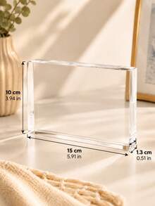 1pc Customized Acrylic Photo Block, Personalized Photo Crystal Brick Souvenir, Transparent Acrylic Photo Display Ornament, Suitable For Home Desktop Family Travel Memory Customized Gift, Birthday And Anniversary Gift, Home Decor, Room Decor - Multicolor - View 14