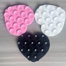 1/3pcs Silicone Suction Cup Phone Stand, Universal Adhesive Installation, Creative Multi-Functional Silicone Accessory, Suitable For Various Phones, Provides Stability For Video Recording And Selfies - Heart-shaped - View 15