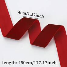 1件 10/15/20/25/38mm 絲絨緞帶，聖誕節、新年緞帶，手工婚禮派對裝飾緞帶，適用於禮物包裝、DIY髮飾蝴蝶結、聖誕樹花環裝飾蝴蝶結 - 查看 32