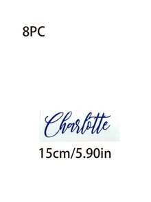 5pcs/1pc Customized Name Label Stickers, Name Decals, Customized Stickers, Name Stickers, Date Stickers, DIY Gifts, Handmade, Handwritten Font, Wedding Stickers, Gift Stickers. Customizable Holographic Name Stickers, Suitable For Water Bottles, Personal Items, Glass Cups, Rolls, Balloons, Calligraphy Stickers, Gift Box Decorations, Wedding Favors - Multicolor - View 26