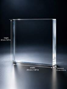 1件客製化壓克力相片方塊，個性化照片水晶磚紀念品，透明壓克力相片展示裝飾品，適合居家桌面、家庭旅行回憶客製化禮物，生日與週年紀念禮物，家居裝飾，房間裝飾 - 彩色 - 查看 10