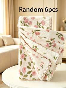 1/2/4/6/8pcs Floral Pattern Dish Cloths - Quick-Drying, Thickened And Extra-Wide Kitchen Towels. Soft And Breathable, Suitable For Bath Towels, Car Polishing Pads, And Dishwashing Or Glass Cleaning. - Multicolor - View 10