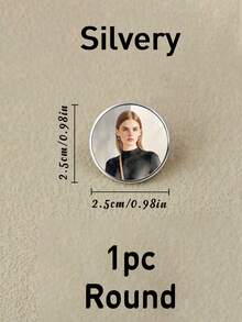 LICVIC Personalized Photo Lapel Pin, Customized Image Badge, Souvenir Accessory, Corsage - Style a - View 9