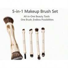 6pcs Professional Makeup Tool Set, Includes 10 Brush Heads Professional Makeup Brushes, Storage Box. Foundation Brush, Powder Brush, Blush Brush, Contour Brush, Eyeshadow Brush, Concealer Brush. Essential For Travel. - Multicolor - View 1