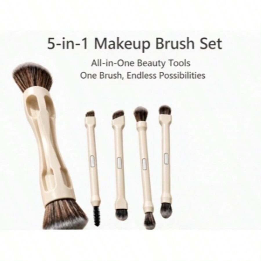 6pcs Professional Makeup Tool Set, Includes 10 Brush Heads Professional Makeup Brushes, Storage Box. Foundation Brush, Powder Brush, Blush Brush, Contour Brush, Eyeshadow Brush, Concealer Brush. Essential For Travel. - Multicolor - View 1