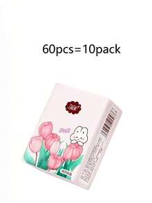 6/12/24/36/60/120pcs (6pcs=1pack) Tulip Pocket Tissues: Ultra Soft, Plant Fashion Design With Blooming Pink Tulips And Playful Rabbits, Carry A Touch Of Spring In Your Pocket - Wet Strength, 6 Packs 3-Ply Mini Size, Perfect For Elegant On-The-Go - Multicolor - View 9