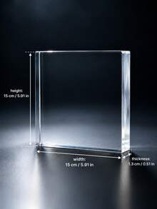 1件客製化壓克力相片方塊，個性化照片水晶磚紀念品，透明壓克力相片展示裝飾品，適合居家桌面、家庭旅行回憶客製化禮物，生日與週年紀念禮物，家居裝飾，房間裝飾 - 彩色 - 查看 12