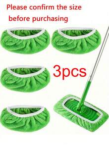 1/3/5pcs Pink/Green Super Absorbent Reusable Mop Cloth, Polyester Fiber Cleaning Cloth, Suitable For Dry And Wet Floor Cleaning, Mop Head, Mop Head Replacement, Mop, Pink Mop - Multicolor - View 12