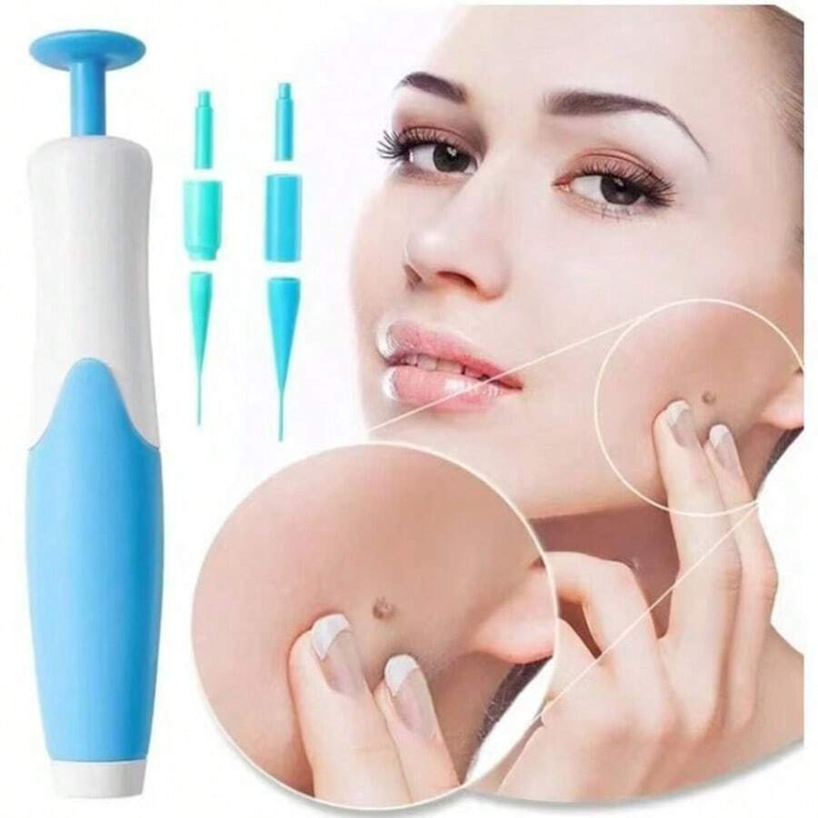 Facial Beauty Tool Physical Removal Of Skin Tags And Warts Painless Plastic Pen Blue Box