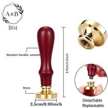 1件客製化Logo蠟封印章套組，適用婚禮邀請函，客製化字母蠟印章，婚禮蠟封套組，字母蠟印章套組 - 多色 - 查看 26