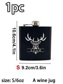 1 Set Customized Portable Liquor Flask Set, Personalized Engraved Flask For Men, Can Engrave Name And Date, Custom Flask, Father's Day Gift, Wedding Essential - Style a - View 16