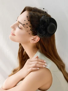 Clariva Kẹp tóc trang trí mũ lưới & mũ chóp cao Mũ phù thủy nhỏ thanh lịch Mũ nhỏ Mũ Derby Mũ lưỡi trai nhỏ Mũ chóp cao, Đồ dùng học tập Quà tặng Giáng sinh mùa đông - màu đen - Xem 4