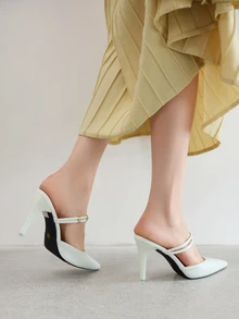 Damen Geschlossene Zehenschuhe mit hohem Absatz, eleganter Damenstil, geeignet für Dates, Einkaufen, Partys, Treffen, Pendeln und Geschäft, Weihnachtsgeschenke für den Winter - Weiss - Übersicht 6