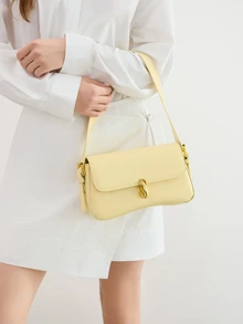Túi đeo vai nữ thời trang màu trơn mới, đa năng, đơn giản và thanh lịch, thích hợp để mua sắm, đựng ví, mua sắm, phụ nữ trẻ, sinh viên đại học, người mới đến, nhân viên văn phòng. Rất phù hợp cho văn phòng, trường đại học, công việc, kinh doanh, làm việc chăm chỉ, hoạt động ngoài trời, du lịch và dã ngoại, quà tặng Giáng sinh mùa đông. - Màu vàng - Xem 4