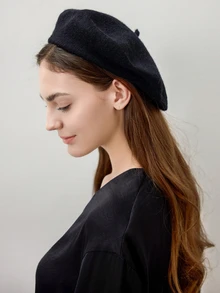 1pc Women's Beret Hat, Autumn/Winter, Retro Pumpkin Style, Korean Lady Fashion, Japanese Casual Wool Warm Cap Winter Gifts - Multicolor - View 5