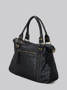 DareSee Bolso de tote retro, bolso de motocicleta de cuero PU suave de gran capacidad, bolso de hombro estilo punk Y2K con múltiples bolsillos, bolso cruzado estilo bohemio para mujer, bolso de estilo de moda de los años 2000 como regalo de Navidad para mujeres - Bronce - Ver 4