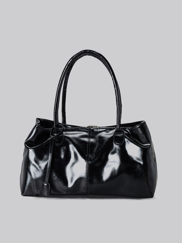 DareSee 1pc Women's High-Capacity Tote Handbags Female Pu Leather Shoulder Bags Handbag Bags For Girl Casual Classic Simple Designer Business Style Bag Fashion Lady Commute Handbags Commuting To Work Black White Brown Silver Winter Gifts Music Fest Back To School