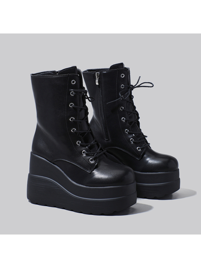 Women's Platform Boots, New 2025 Spring Autumn Fashion Lace…