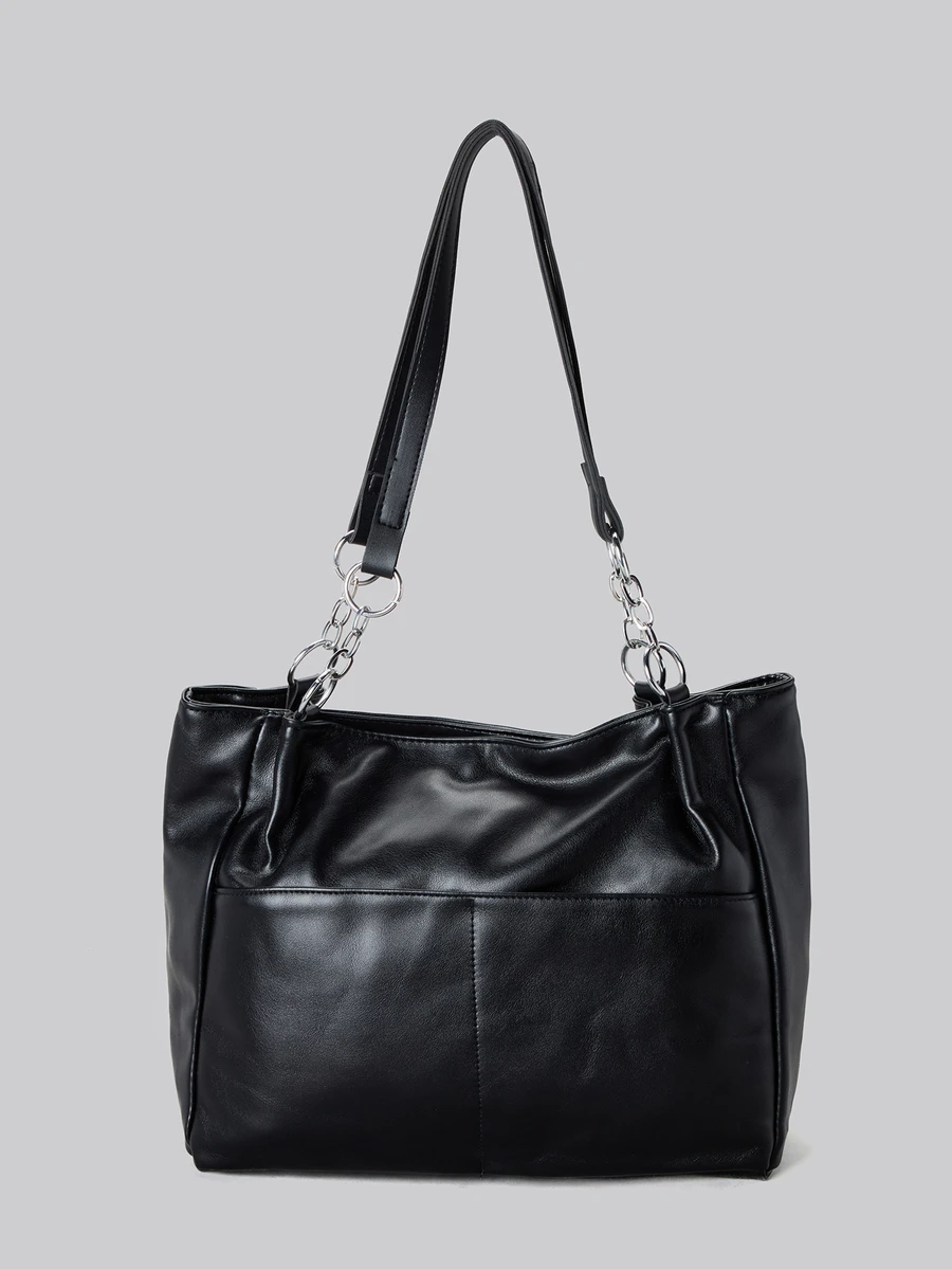 DareSee 极简链条单肩托特包，适合青少年、女性、大学生、职场新人及白领，是通勤、商务休闲的理想之选。这款大容量包包容量大，适合青少年、女性、大学生、上班族、商务人士、通勤族、户外旅行、郊游等各种场合。这款日式包包风格优雅，是日常优雅和特殊场合的完美之选，也是冬季音乐节的理想礼物。