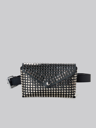 DareSee 1pc Polka Dot Rivet PU Leather Belt Cellphone Waist Bag For Women, New Fashion Crossbody Chest Bag With Detachable Belt Winter Gifts