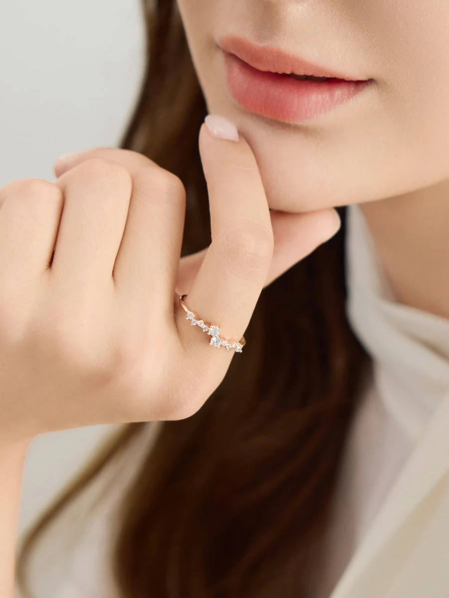 Rhinestone Decor Wrap Ring, Suitable For Daily Wear Winter Gifts - Yellow Gold - View 1