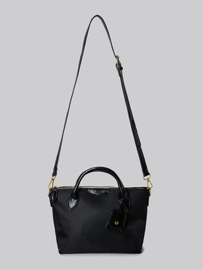 DareSee 新款时尚双提手纯色尼龙防水面料大容量便携手提包单肩包，适合短途旅行和郊游，轻便斜挎包，圣诞节冬季圣诞礼物