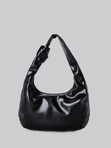 DareSee 1 pieza Bolso de mujer de estilo versátil de gran capacidad con remaches y decoración de color liso, estilo retro para ir al trabajo. Regalo de Navidad, invierno