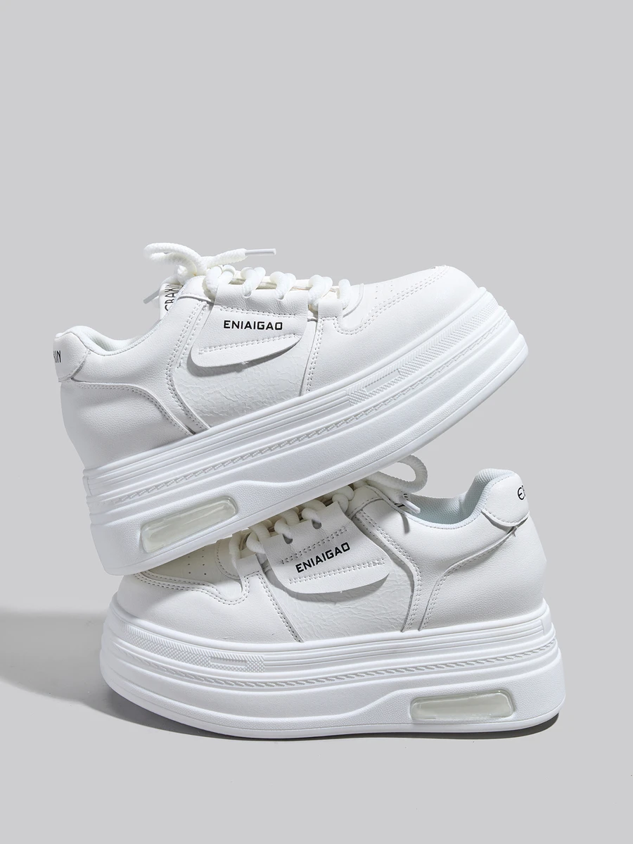 DareSee White Versatile Casual Women's Shoes, Fashionable Ladies Platform Sneakers Winter Gifts