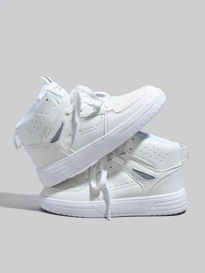 DareSee 女士休闲运动鞋，系带软底平底舒适滑板鞋，轻便高帮日常鞋，冬季礼物，音乐节必备