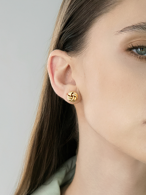 1Pair Minimalist Airy Braided Design Earrings, Fashionable & Versatile Earrings Suitable For Women, Suitable For Festivals And Everyday Wear Christmas Winter Christmas Gifts