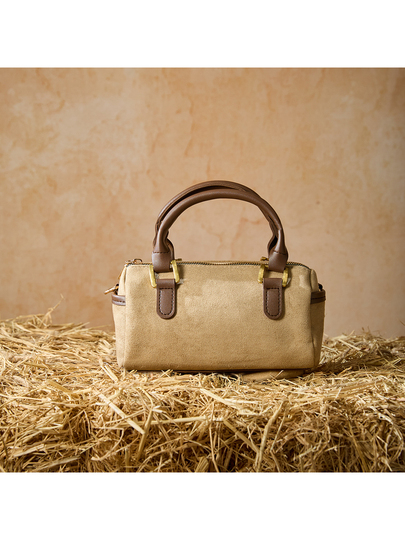 Premium Stylish Handbag For Women, New Versatile Round Zipper Shoulder Messenger Bag, Suede PU Leather Boston Bag Halloween Halloween Winter