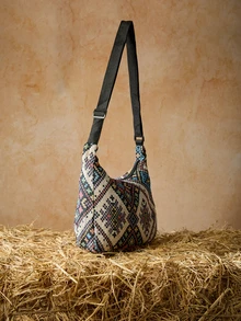 Tropiscape Large Capacity Contrast Color Shoulder Bag, Suitable For Shopping, Wallet, Young Women, College Students, Newlyweds, Office Ladies. Ideal For Office, University, Work, Business, Commuting, Outdoor Activities, Travel And Picnics Gifts - Multicolor - View 3