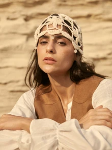 Tropiscape 1顶女士手工钩编轻盈镂空仿珍珠装饰帽，适合春、夏、秋季日常及户外佩戴，亦可作为圣诞节或冬季圣诞礼物。 - A - 查看 4