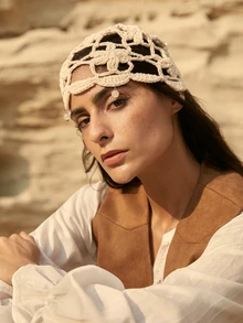 Tropiscape 1顶女士手工钩编轻盈镂空仿珍珠装饰帽，适合春、夏、秋季日常及户外佩戴，亦可作为圣诞节或冬季圣诞礼物。 - A - 查看 7