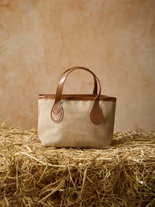 Tropiscape 2024新款时尚优雅单肩斜挎包，独特设计女士手提包，圣诞节冬季圣诞礼物 - 棕色 - 查看 1